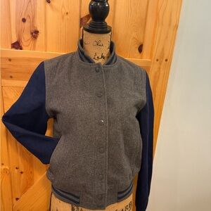 Mossimo Supply Co. Charcoal and Navy Varsity Jacket